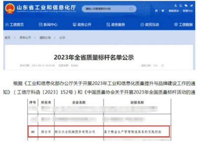 聚焦精益出产办理制作，兴业机器荣获“全省品德标杆”声誉！